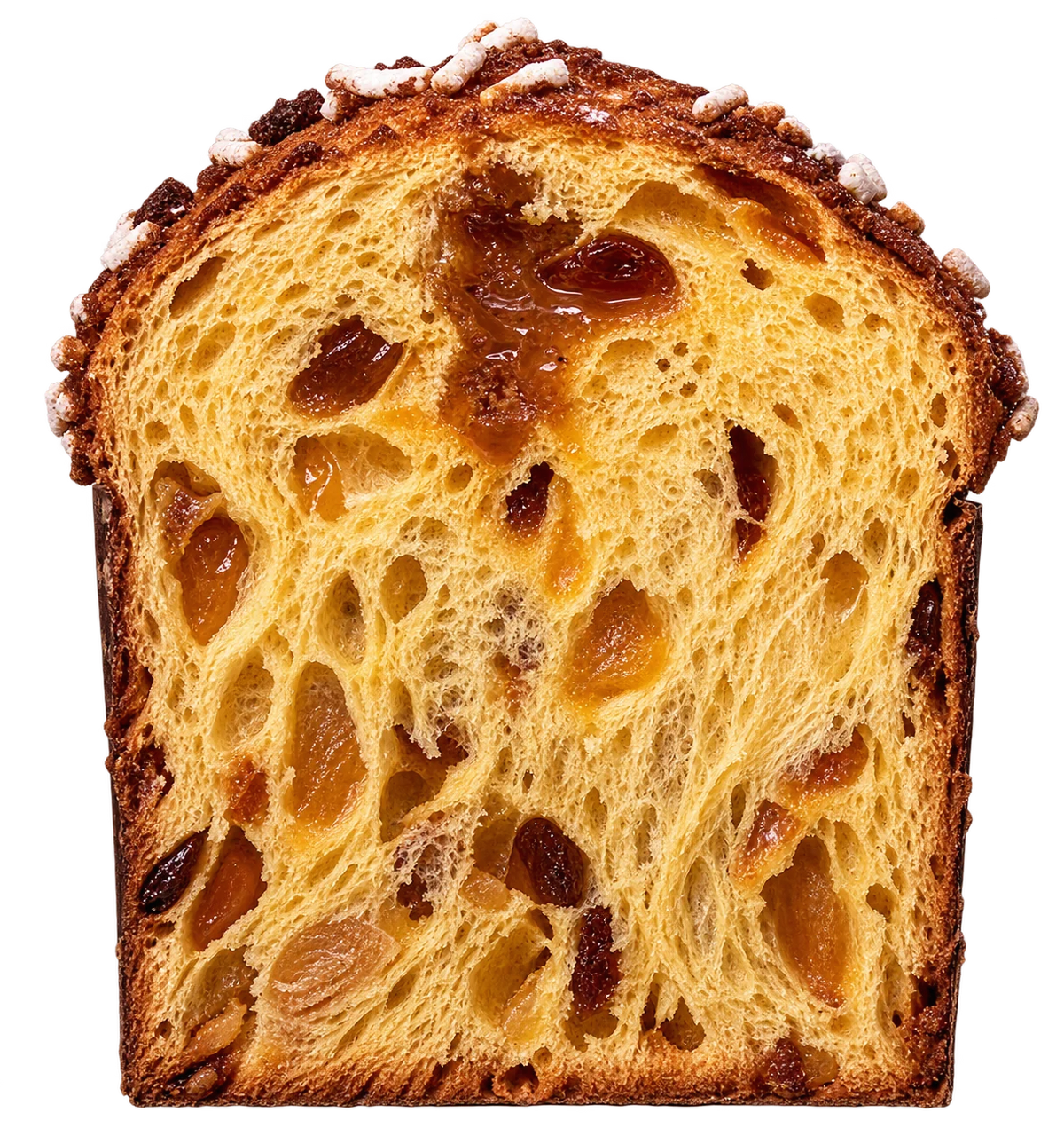 Panettone Galleta Lotus artesano — corte interior